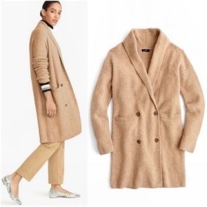 J. Crew Cardigan Coat Double Breasted in Camel Tan Color Size M